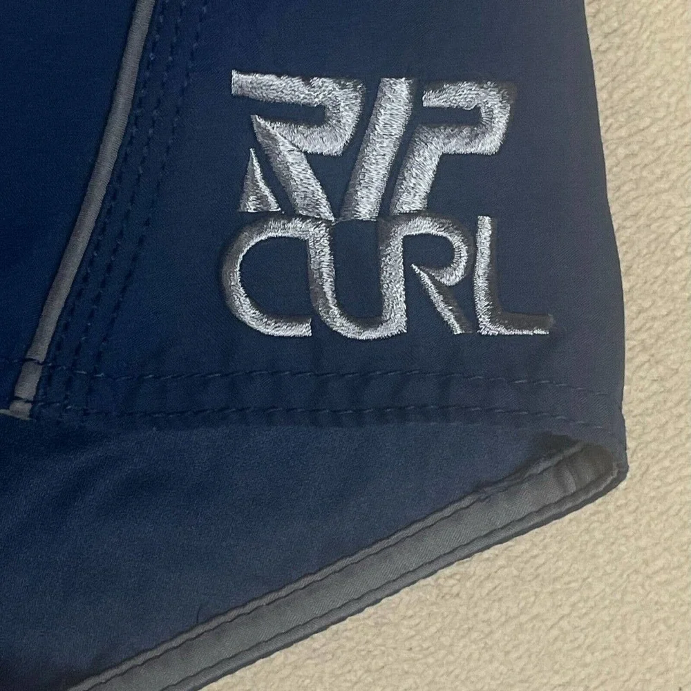 Rip Curl Mens 34 Swim Trunk Drawstring Waist Pocket Blue‎ Relaxed Fit